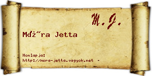 Móra Jetta névjegykártya
